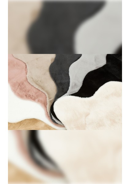 Halı Meloni Antrasit Yıkanabilir Tüy Dökmez Pofuduk Dekoratif Post Pelüş Halı indirimleri