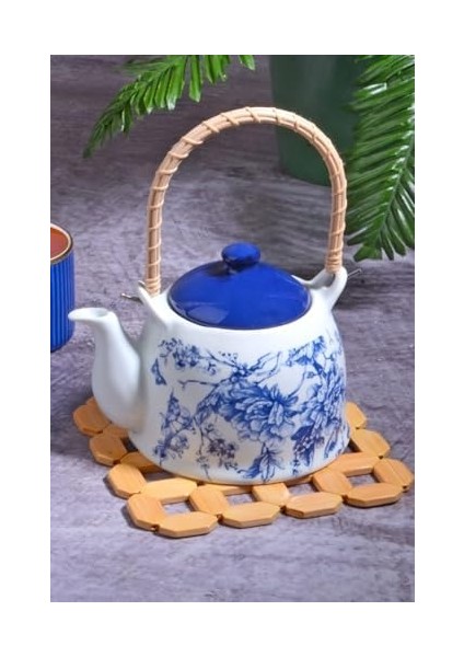Diyarı Bambu 18 cm Kare Nihale Çaydanlık Altlığı Tencere Altlığı