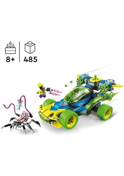 Mateo ve Z-Blob Aksiyon Yarış Arabası 71491-8 Yaş ve Üzeri Kız ve Erkek Çocukları Için Yaratıcı Oyuncak Araç Yapım Seti, Doğum Günü Hediyesi (485 Parça)