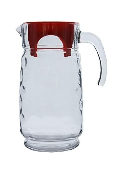 Space Kırmızı Akrilik Kapaklı Sürahi - Tekli - 1650CC