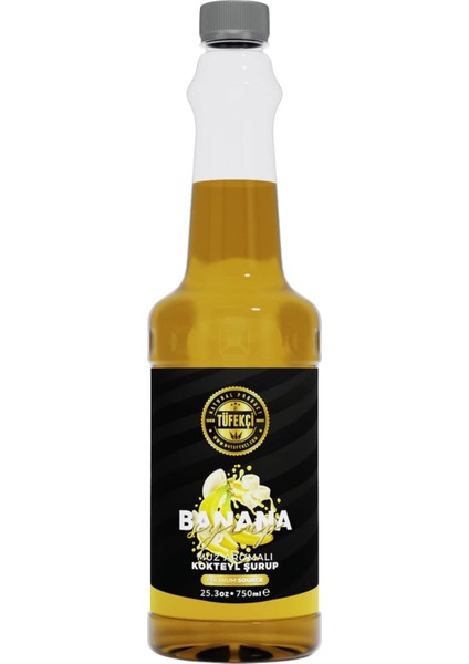 Tüfekçi Muz Banana Kokteyl, Kahve ve Pasta Şurubu 750 ml