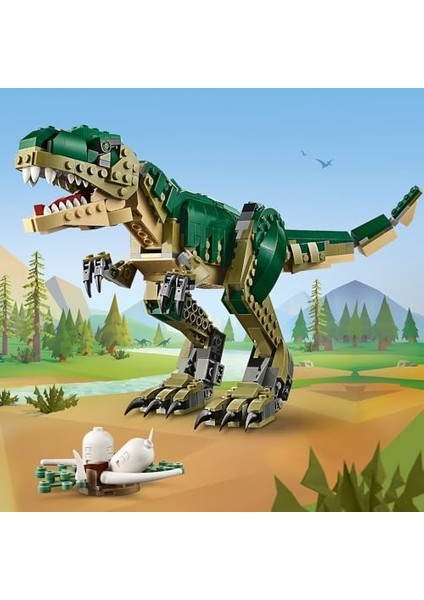 Creator 3 Ü 1 Arada T. Rex 31151 - 9 Yaş ve Üzeri Için Triceratops Veya Pterodactyl Içeren Yaratıcı Dinozor Modeli Yapım Seti (626 Parça)