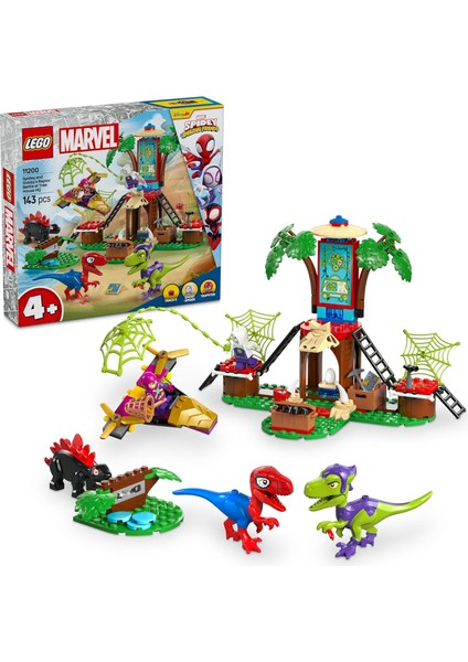 Marvel Spidey ve Inanılmaz Arkadaşları Ağaç Ev Karargahında Spidey ve Gobby'nin Raptor Savaşı 11200-4 Yaş ve Üzeri Erkek ve Kız Çocuklar Için Yaratıcı Oyuncak Yapım Seti (143 Parça)