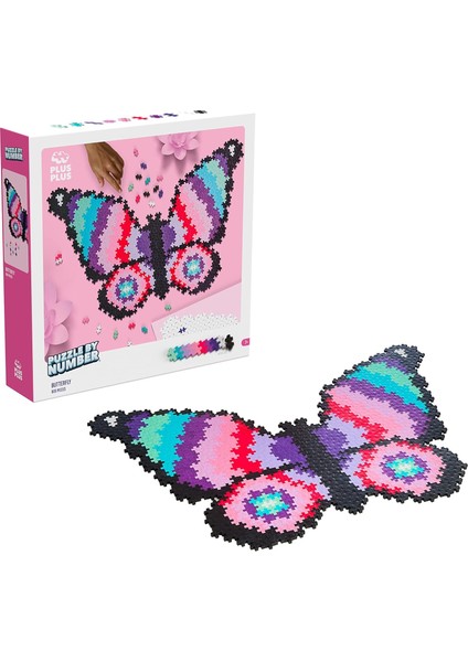 Plus 9603915 Dahiyane Yapı Oyuncağı, Kelebek Yapboz, Yaratıcı Yapı Taşları, 800 Parça, Çok Renkli, Mini