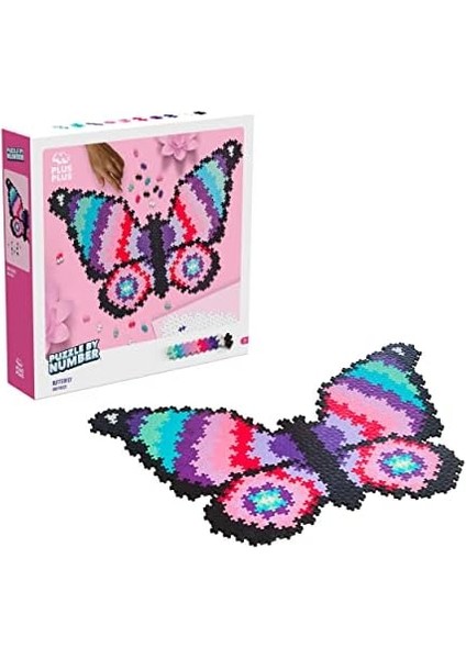 Plus 9603915 Dahiyane Yapı Oyuncağı, Kelebek Yapboz, Yaratıcı Yapı Taşları, 800 Parça, Çok Renkli, Mini