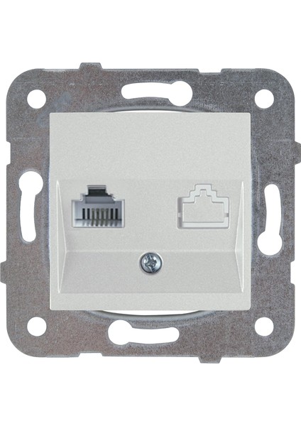 Nt Met Beyaz Dta+Nüm Cat6+Cat3 Mekanizma+Düğme Kapak