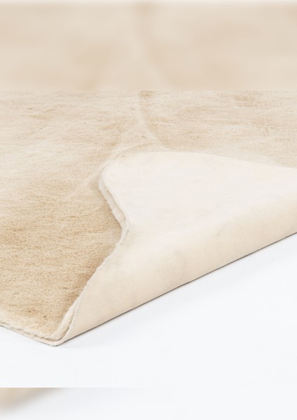 Halı Meloni Camel Yıkanabilir Tüy Dökmez Pofuduk Dekoratif Post Pelüş Halı