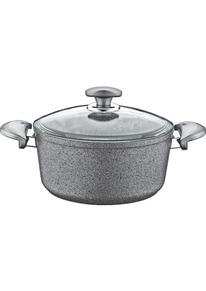 Granit Derin Tencere Gri - 22 cm