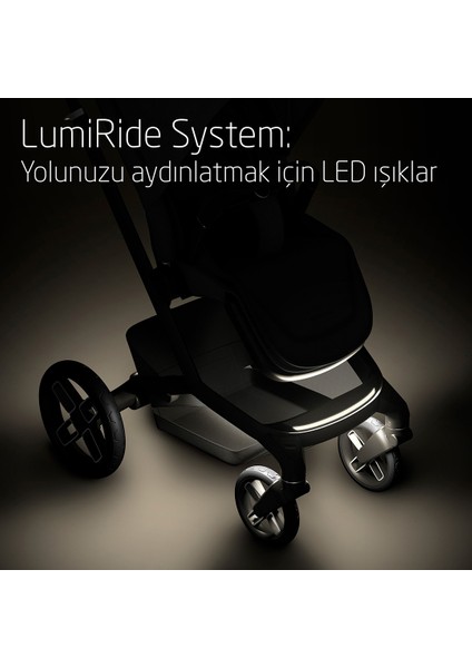 Maxi- Cosi Fame LED Işıklı Entegre Telefon Şarj Üniteli Premium Bebek Arabası Twillic Black fırsatları