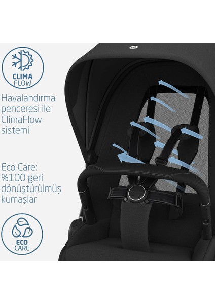Maxi- Cosi Fame LED Işıklı Entegre Telefon Şarj Üniteli Premium Bebek Arabası Twillic Black indirimleri