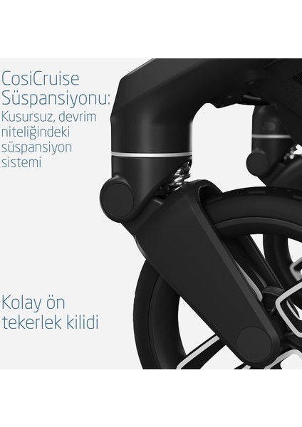 Maxi- Cosi Fame LED Işıklı Entegre Telefon Şarj Üniteli Premium Bebek Arabası Twillic Black