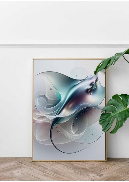 Minimalist Tarzda Yengeç Çerçeveli Kanvas Tablo -730