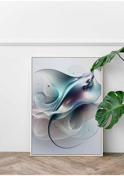 Minimalist Tarzda Yengeç Çerçeveli Kanvas Tablo -730