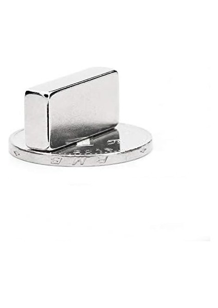 Magneteksan 20X10X5 mm Neodyum Mıknatıs, Çok Güçlü Dikdörtgen Neodymium Magnet - 4 Adet Set