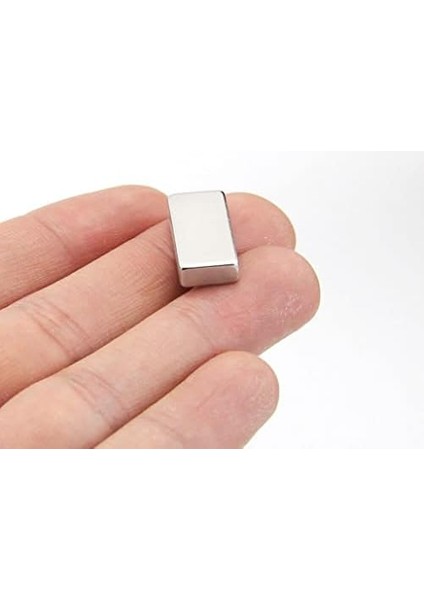 Magneteksan 20X10X5 mm Neodyum Mıknatıs, Çok Güçlü Dikdörtgen Neodymium Magnet - 4 Adet Set