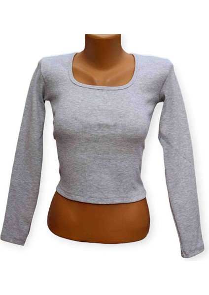 Kadın Kare Yaka Fitilli Kaskorse Örme Body Bluz modelleri