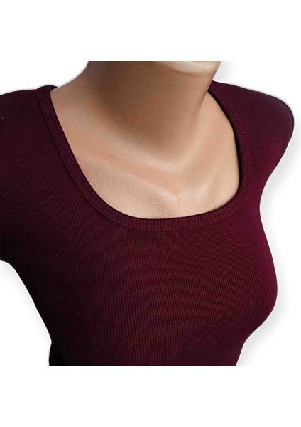 Kadın Kare Yaka Fitilli Kaskorse Örme Body Bluz modelleri