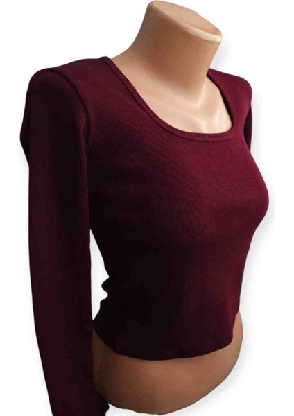Kadın Kare Yaka Fitilli Kaskorse Örme Body Bluz fırsatları