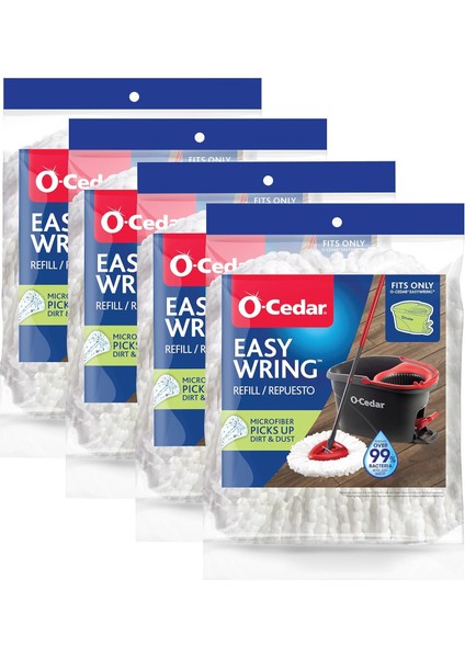 Easywring Mikrofiber Döner Paspas Mop Yedek Başlık (4 Adet)