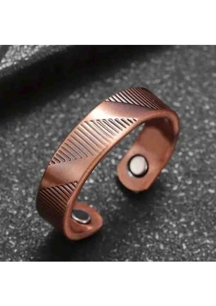%100 Saf Bakır Şık Tasarım Manyetik Yüzük
