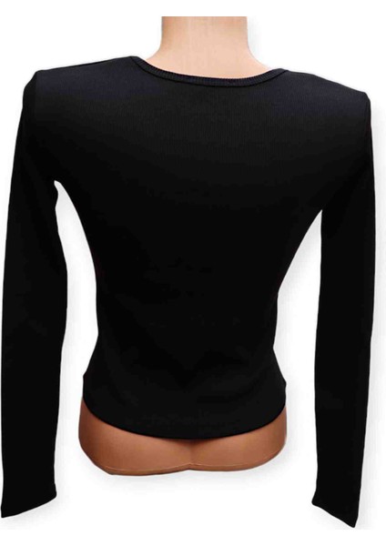 Kadın Kare Yaka Fitilli Kaskorse Örme Body Bluz indirimleri