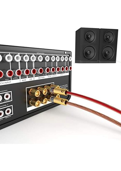 - Muz Fiş-5 Çift (6 Mm²'ye Kadar Hoparlör Kablosu Için Muz Fiş Bağlantısı, Hifi Kutusu, Amplifikatör/güç Amplifikatörü, Alıcı/stereo Sistem Esnek Bağlantısı, Vidalanabilir, Altın Kaplama)
