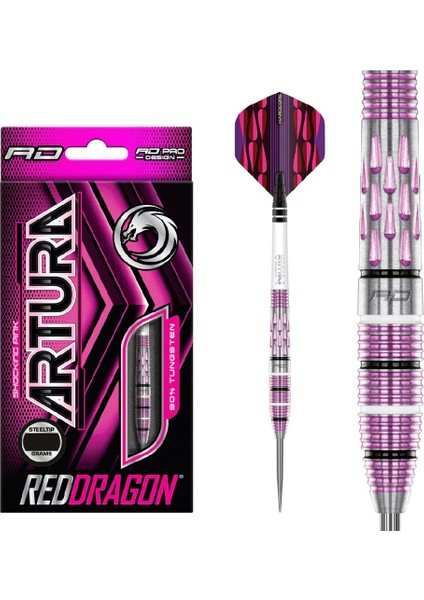 Artura 1 Shocking Pink % 90 Tungsten Çelik Uçlu Dart Oku