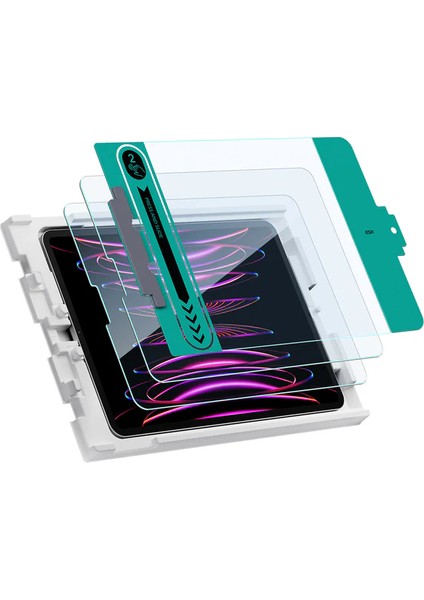iPad Pro 12.9 Ekran Koruyucu ( 3,4,5,6. Nesil ) Anti-Static Temperli Full Cam - 2 Adet