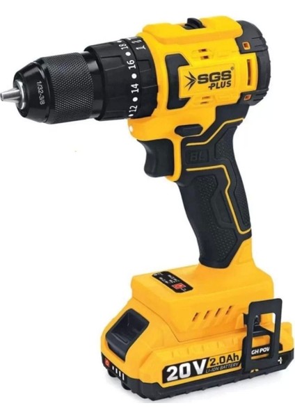 Akülü Darbeli Matkap ve Vidalama 20V 2.0Ah, Anahtarsız Mandren, Güç 1001-1500W