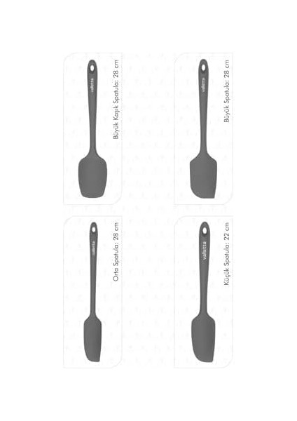 Osteris 4'lü Spatula Set Gri