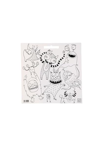 Çocuk Funny Mat White 40X40CM - Sevimli Canavarlar