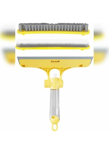 3 Fonksiyonlu Oynar Başlıklı Camsil (Cam Çek Sünger Fırça )Spreyli Su Hazneli Saplı Temizlik Aleti fiyatları