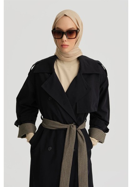 Oversize Trençkot 24K7506 Lacivert