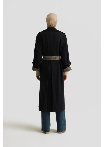 Oversize Trençkot 24K7506 Lacivert