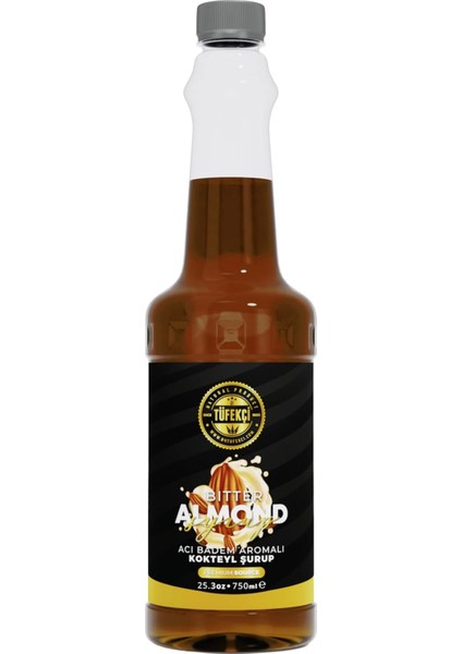 Tüfekçi Acı Badem (Bitter Almond) Kokteyl, Kahve ve Pasta Şurubu 750 ml