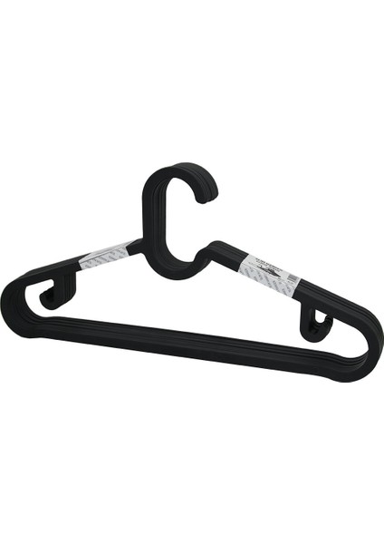 10PCS Plastik - Antrasit Gri Elbise Askısı