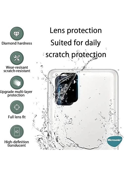 Samsung Galaxy M52 Kamera Lens Koruma Camı V2 Siyah