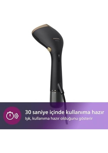 STH7060/80 Buharlı Düzleştirici 7000 Serisi, Optimaltemp Teknolojisi, 28 G/dk Buhar Gücü, 30 Saniyede Hazır, 100 ml ve 200 ml Değiştirilebilir Su Haznesi