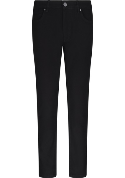 Siyah Regular Fit 5 Cep Pamuklu Kanvas Pantolon