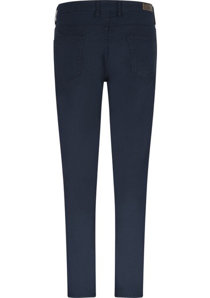 Lacivert Regular Fit 5 Cep Pamuklu Kanvas Pantolon