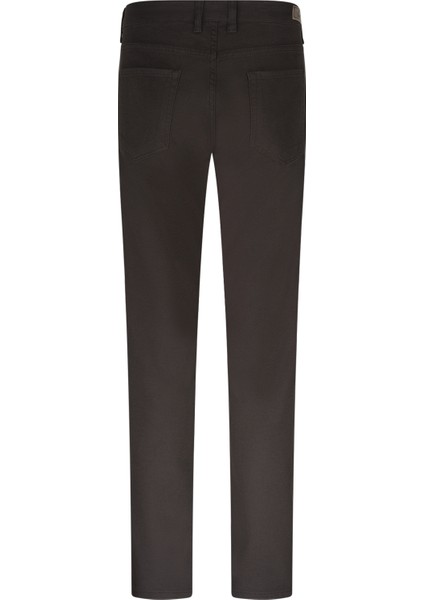 Kahverengi Regular Fit 5 Cep Pamuklu Kanvas Pantolon