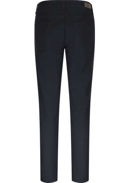 Lacivert Regular Fit 5 Cep Pamuklu Kanvas Pantolon