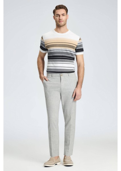 Pamuk Yün Karışım Açık Gri Chino Pantolon fiyatları