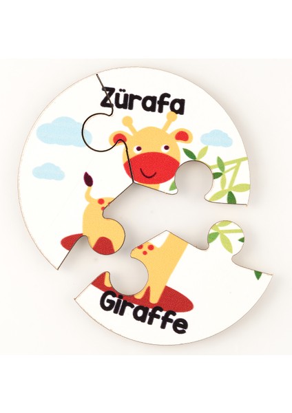 3'lü Ahşap Puzzle 9'lu Set İngilizce Türkçe Orman ve Hayvan Temalı 27 Parça fiyatları