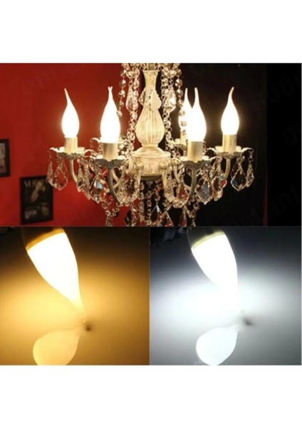 CT-4084 8W 3200K E14 Duylu Ledli Kıvrık Ampul Gün Işığı 10 Lu Paket indirimleri