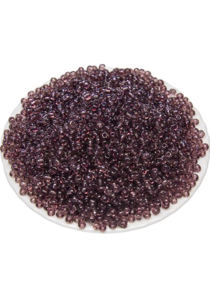 100 gr Şeffaf Mürdüm 06 Numara Hobi Boncuğu fiyatları