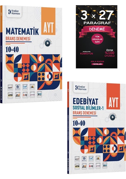 Ayt Edebiyat Sosyal Bilimler+Matematik Branş Denemeleri