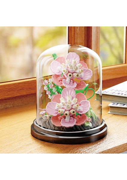 Çiçek Yapı Taşları Perpetual Çiçek Puzzle Oyuncak Dekorasyon Doğum Günü Hediyesi (Yurt Dışından)