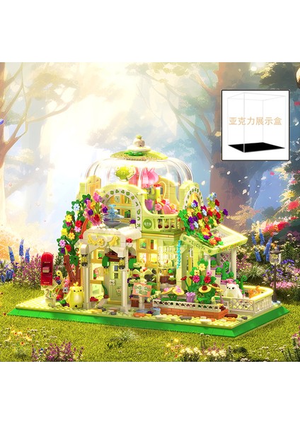 Gökkuşağı Şeker Evi Sokak Yapı Taşları Yapboz Puzzle Çocuk Oyuncakları (Yurt Dışından)