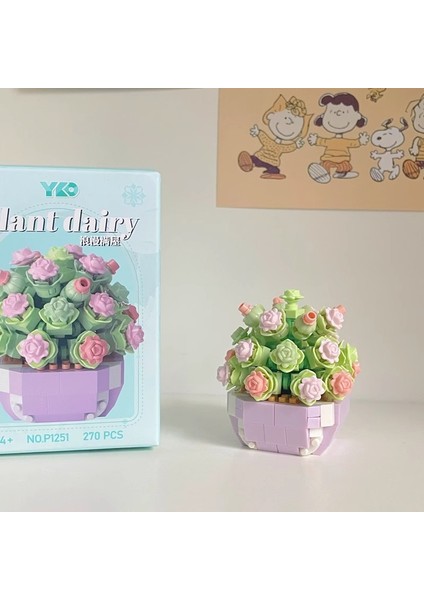 ile Uyumlu Aeonium Yapı Taşları Yaratıcı Montaj Oyuncakları Süsler Kız Hediyesi (Yurt Dışından)